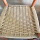 Pair of vintage chairs 1960-80's in beech braided rope