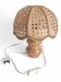 Italian Mid-Century Table Lamp, Pine Wood & Cane, Handcrafted, 1970s