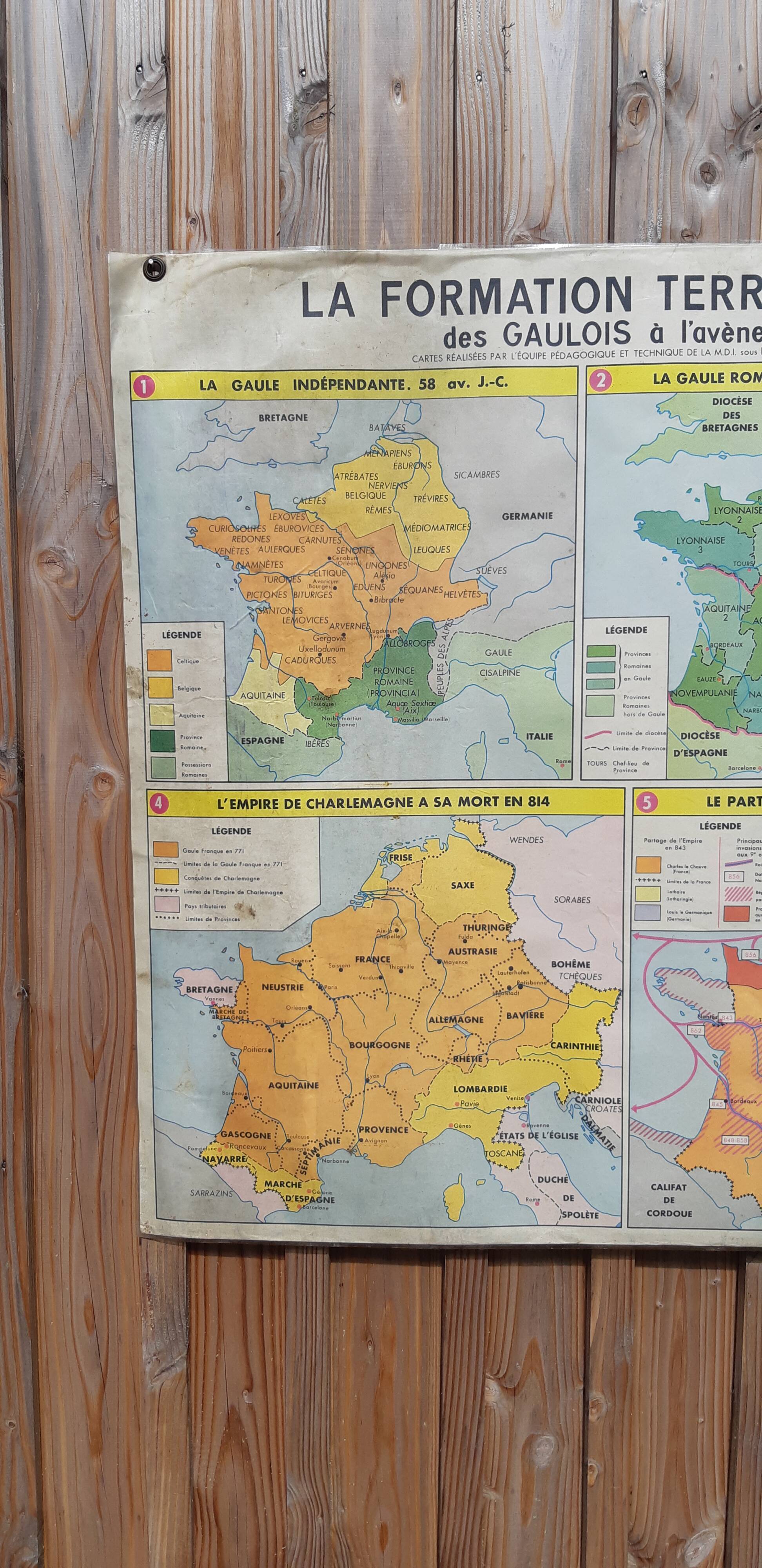 MDI school map "The territorial formation of France"