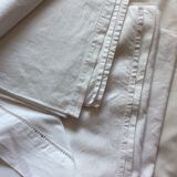 Paire de drap métis Broderie main - vintage