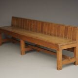 Dutch Traditionalist oak bench, Delft School. 1920s