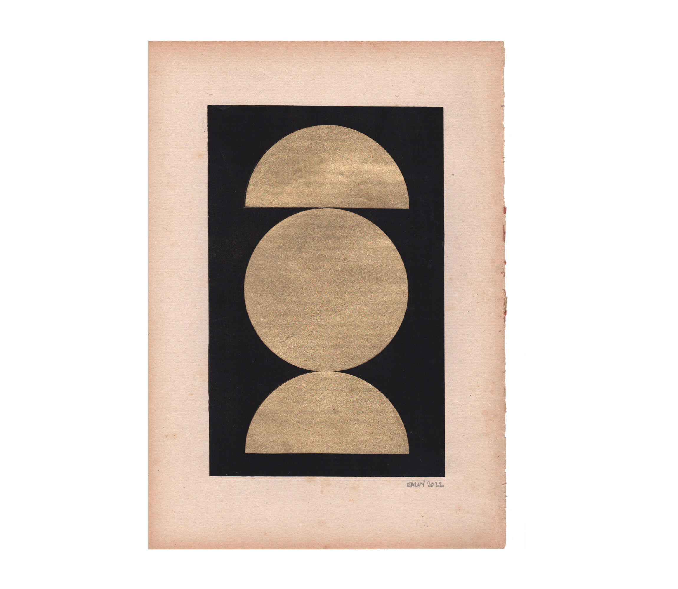 Duo of Collages on paper signed Eawy