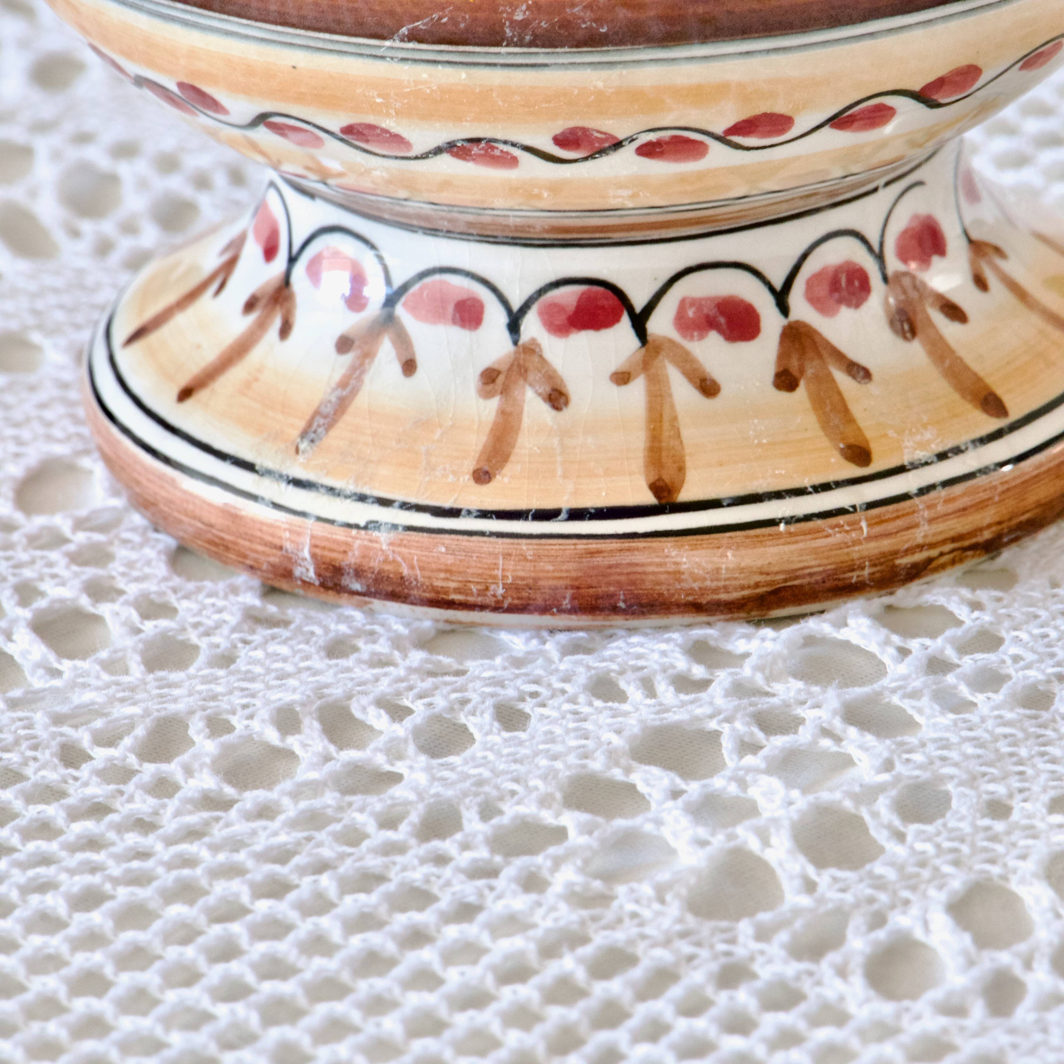 Large hand-painted artisanal vase from Coimbra