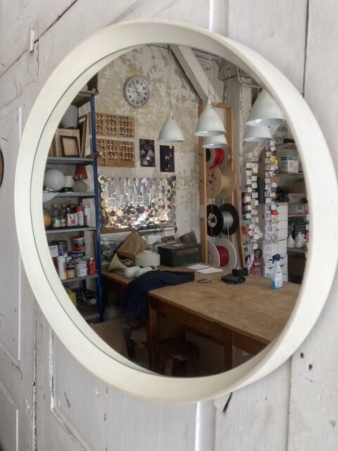 Contemporary mirror white frame