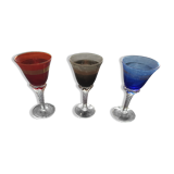 3 verres cristal