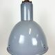 Bauhaus Grey Enamel Industrial Pendant Lamp, 1950s