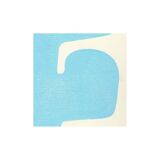 Painting on paper 30x40cm abstract illustration light blue signed eawy