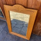 Vintage bamboo large mirror