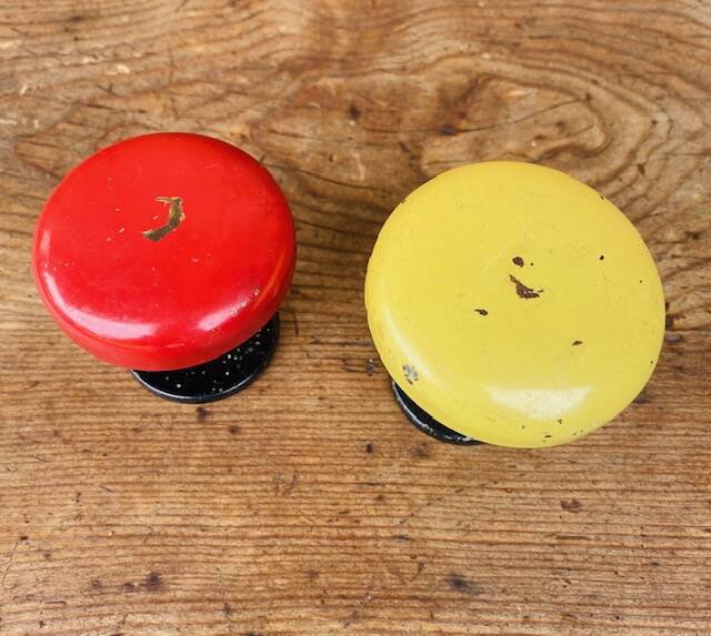 Vintage metal coat hooks duo