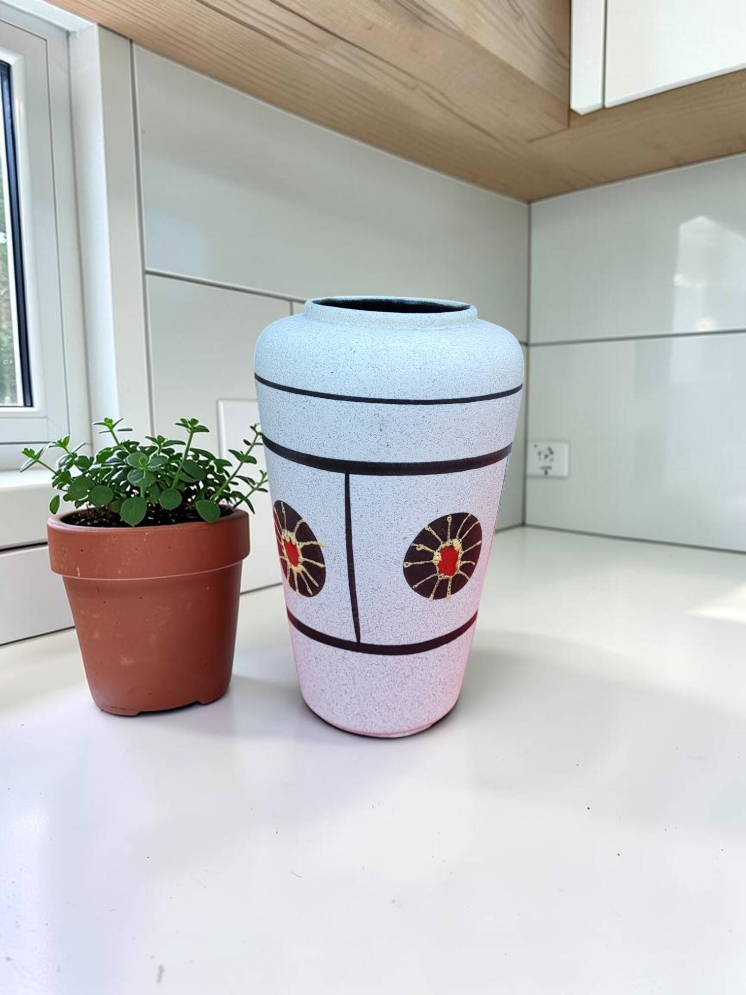 Vintage ceramic vase from the 1960s-70s.