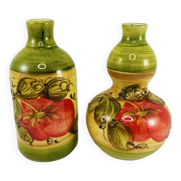 Pair of Bottles or Soliflore Vases Vallauris - Georges Chassin (GC)