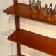 Vintage Scandinavian wall library in teak "Lisbet"
