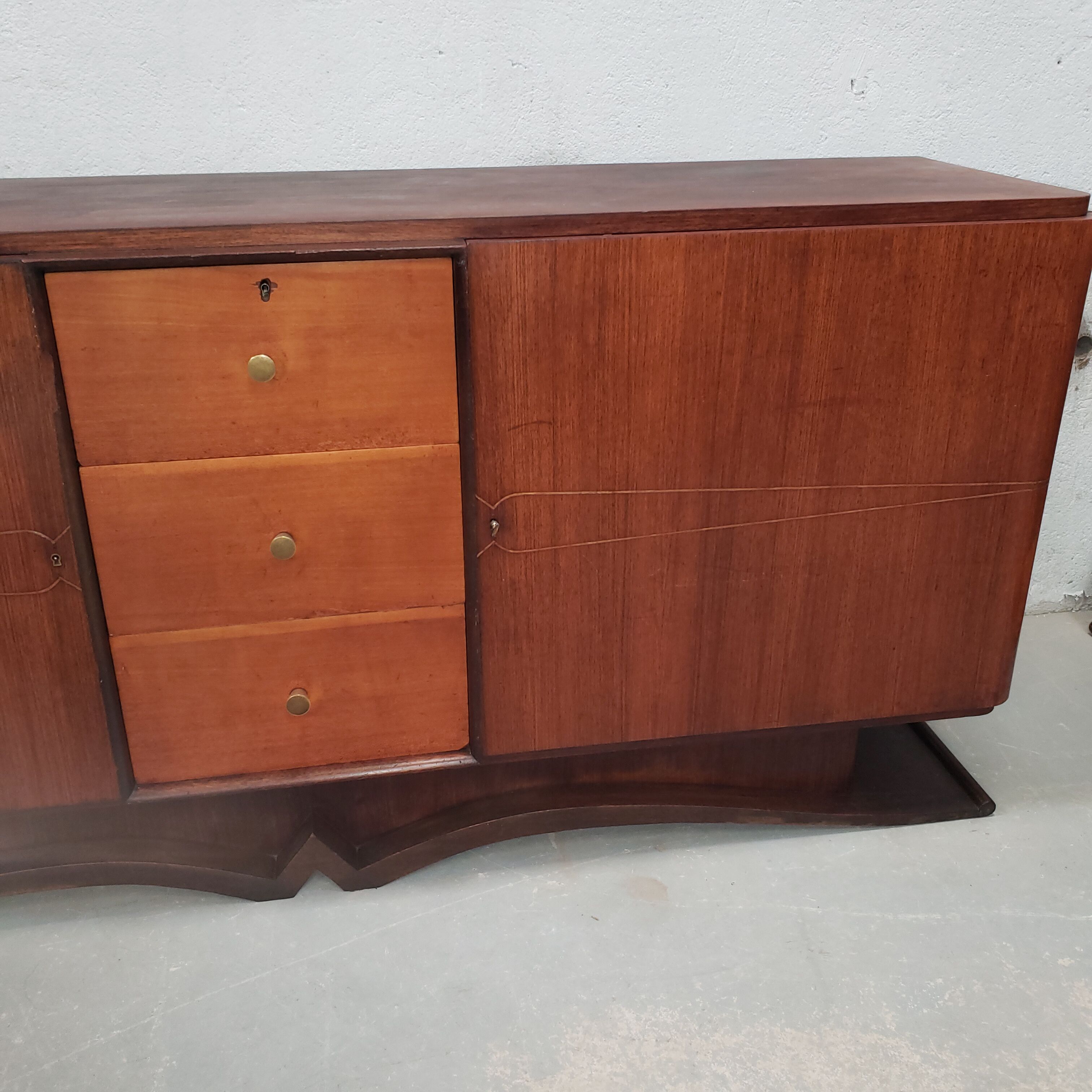 Enfilade art deco in vintage rosewood