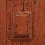 Grandes portes de monastère du XVIIe siècle en chêne laqué terre cuite, Portugal