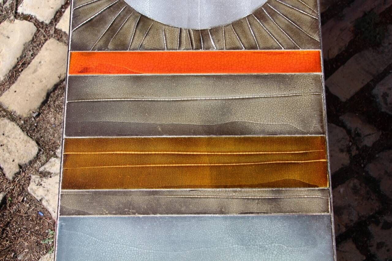 Ceramic Coffee Table Model "Soleil" by Roger Capron