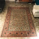 Pink and beige vintage carpet (198 x 286 cm)
