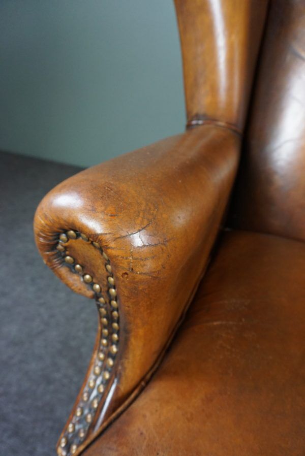 Armchair + sheepskin pouf