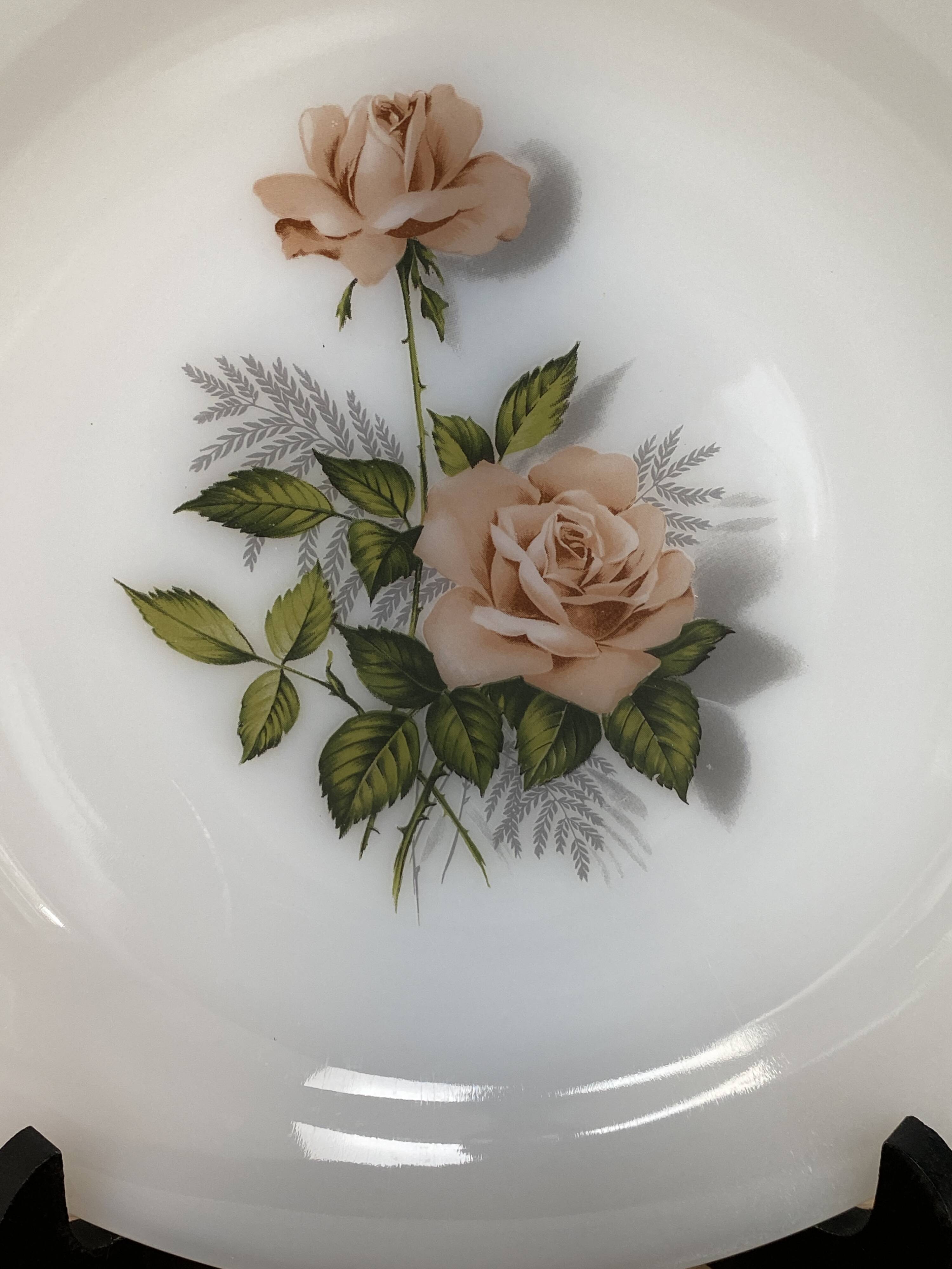 Set de 6 assiettes creuses Arcopal Rose de France