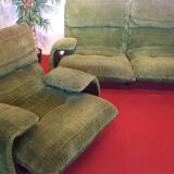 Sofa and its armchair by Michel Ducaroy, Ligne Roset 1970