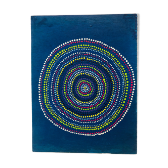 Blue wood painting