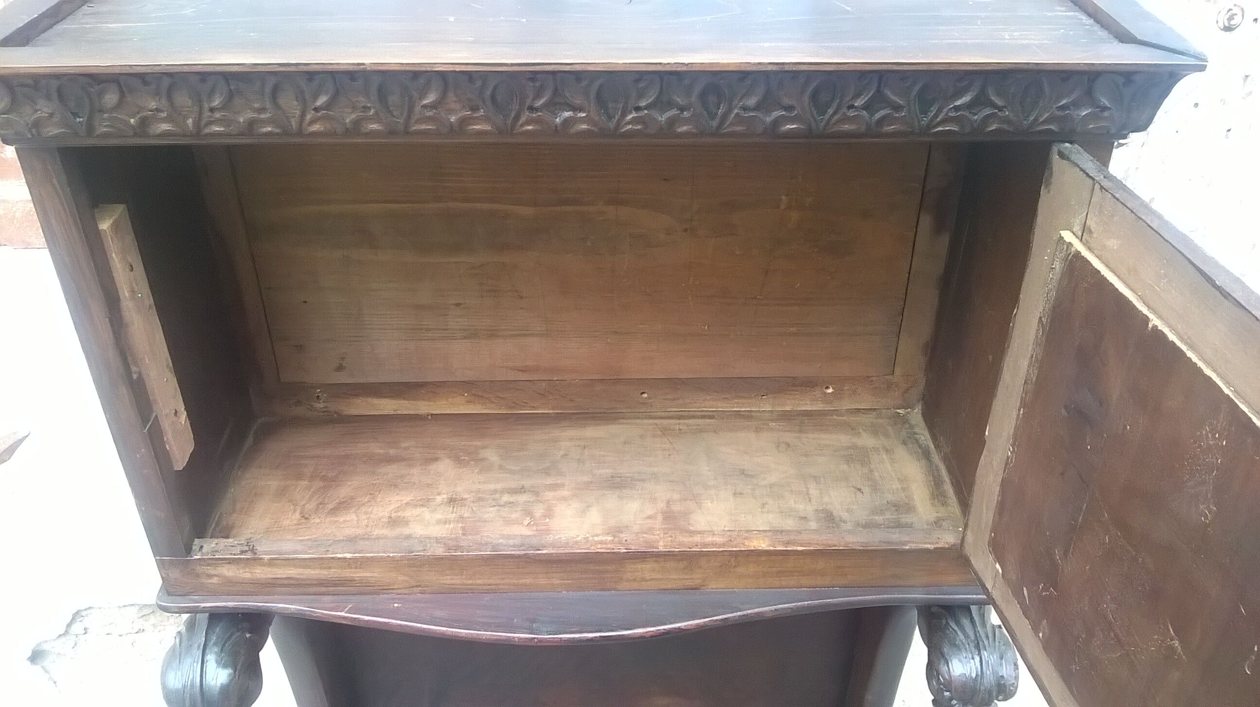 old carved shelf furniture