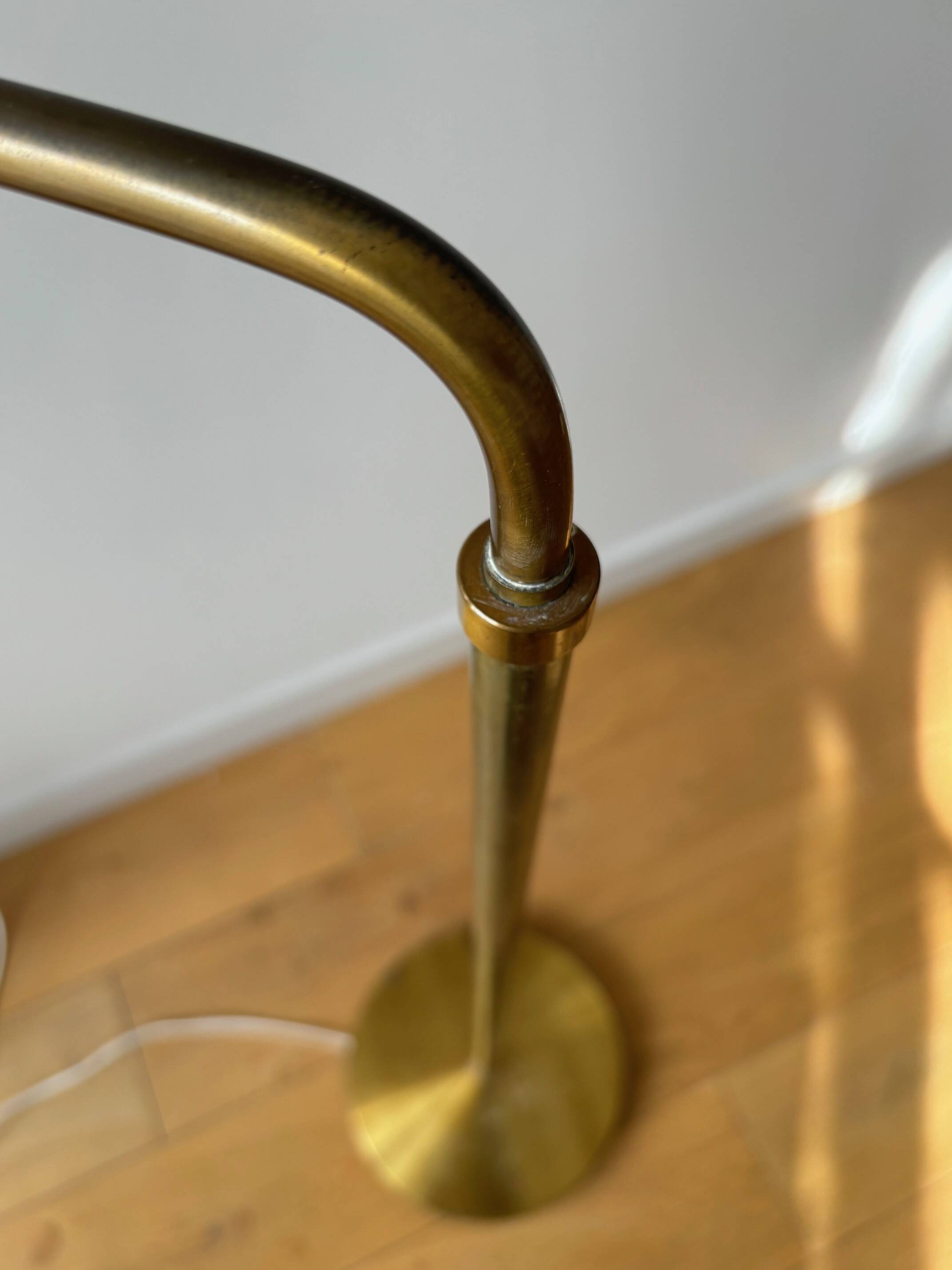 articulated brass floor lamp - Sweden 50s/60s