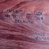 Table basse Hans Wegner (chêne et cannage)