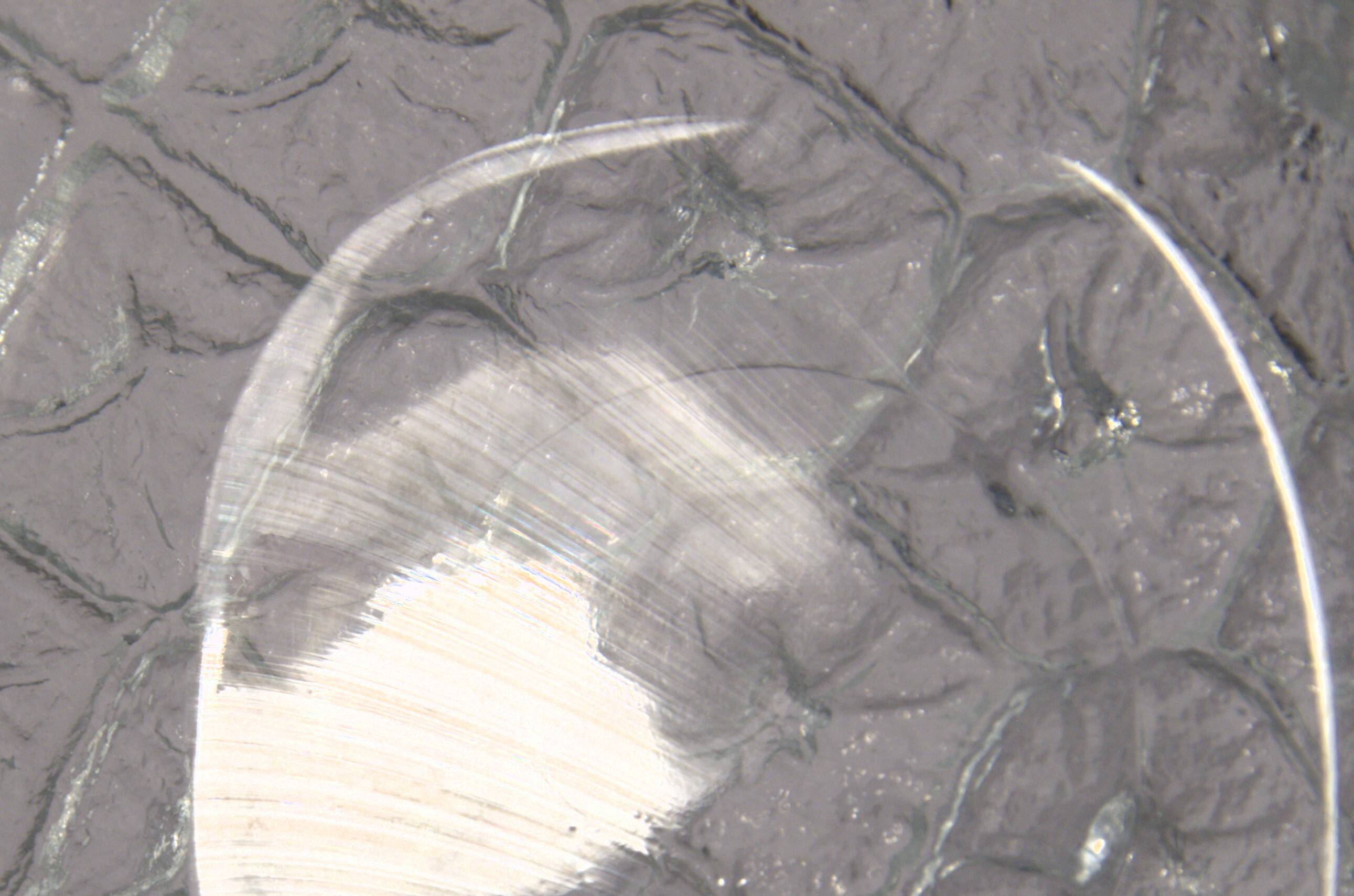 Textured pressed glass ramekin, pineapple shape, vintage, 15x12cm