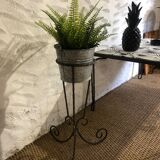 Vintage wrought iron plant holder