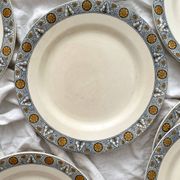 10 assiettes plates en terre de fer « Lamartine » Salins