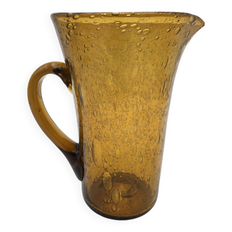 Bubble glass pitcher