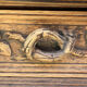 Console chêne brut massif décor végétal sculpté fin XIXe
