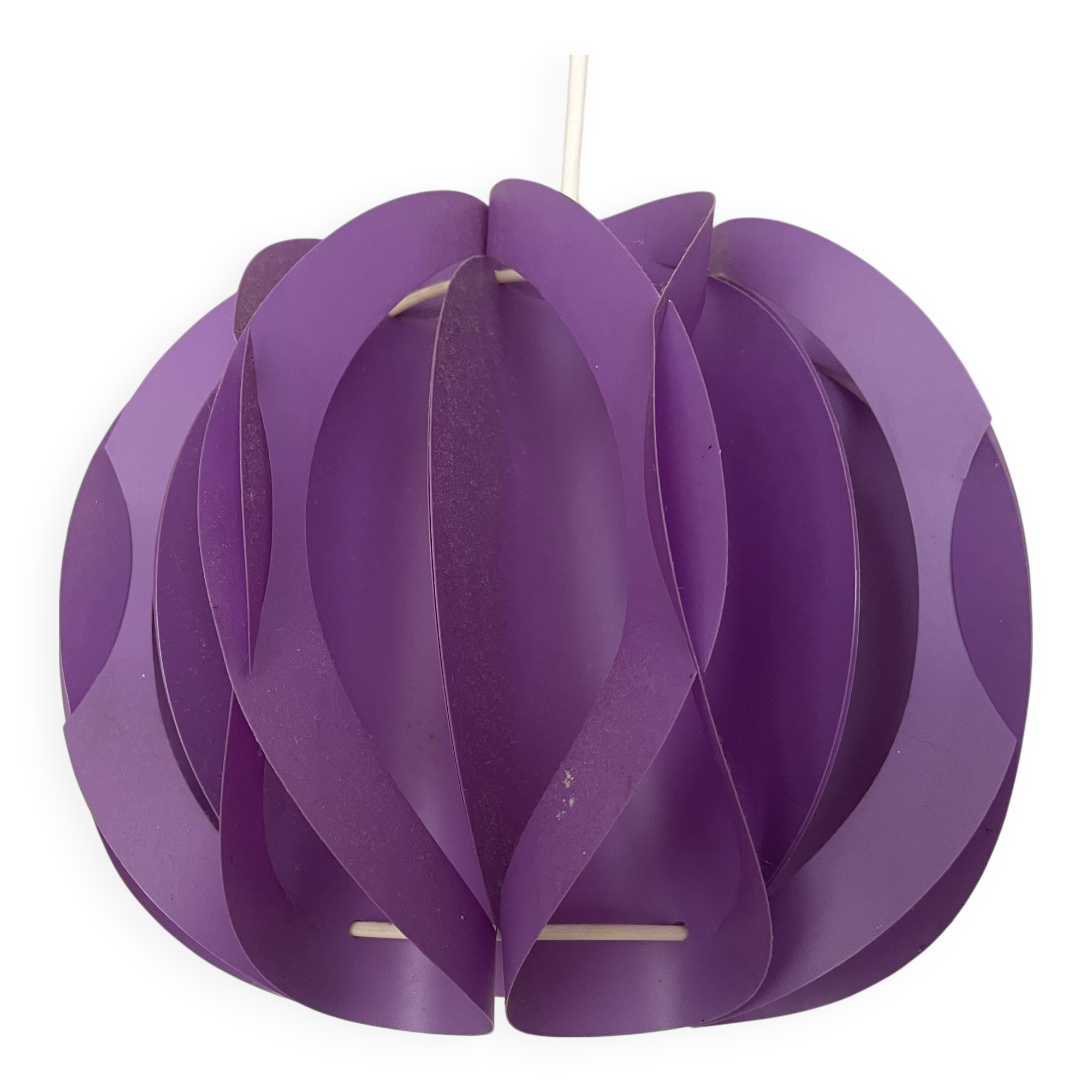 Purple Mid Century Modern lamp from 1970s