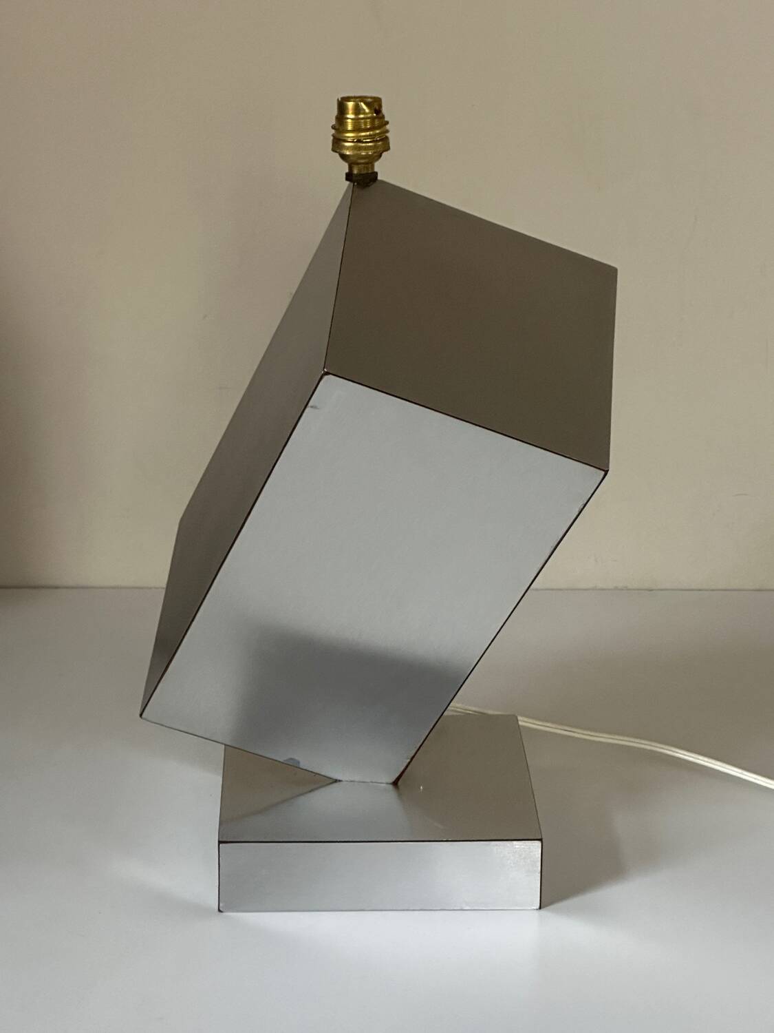 Vintage geometric lamp, 1970s design