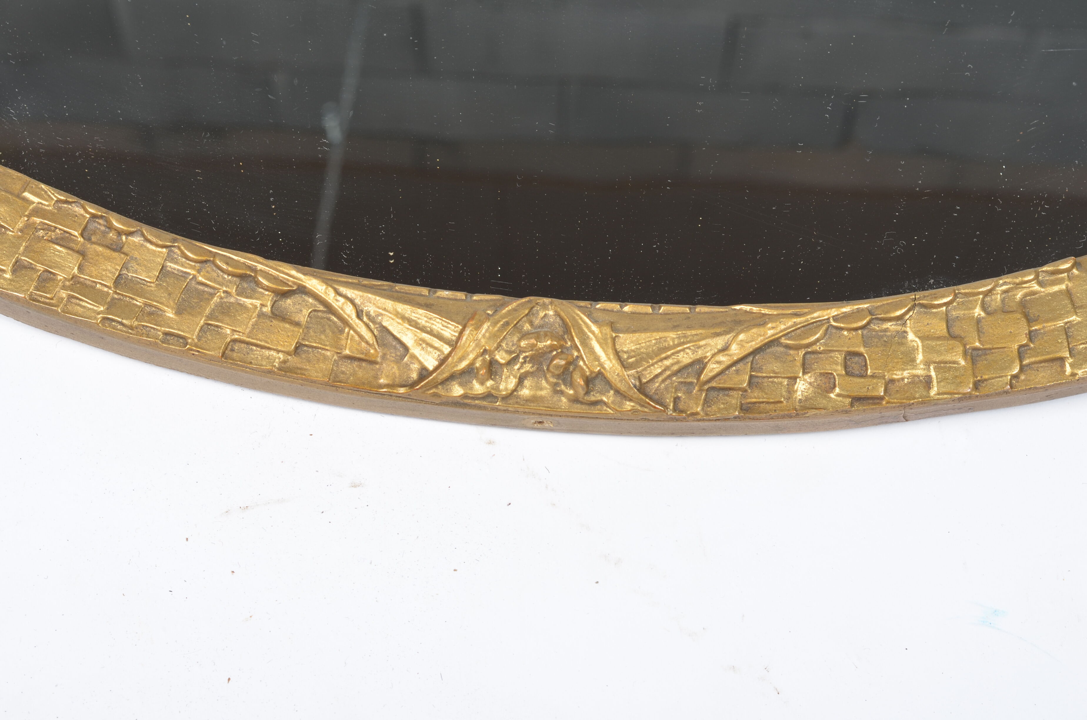 Art Deco oval mirror 55x31cm