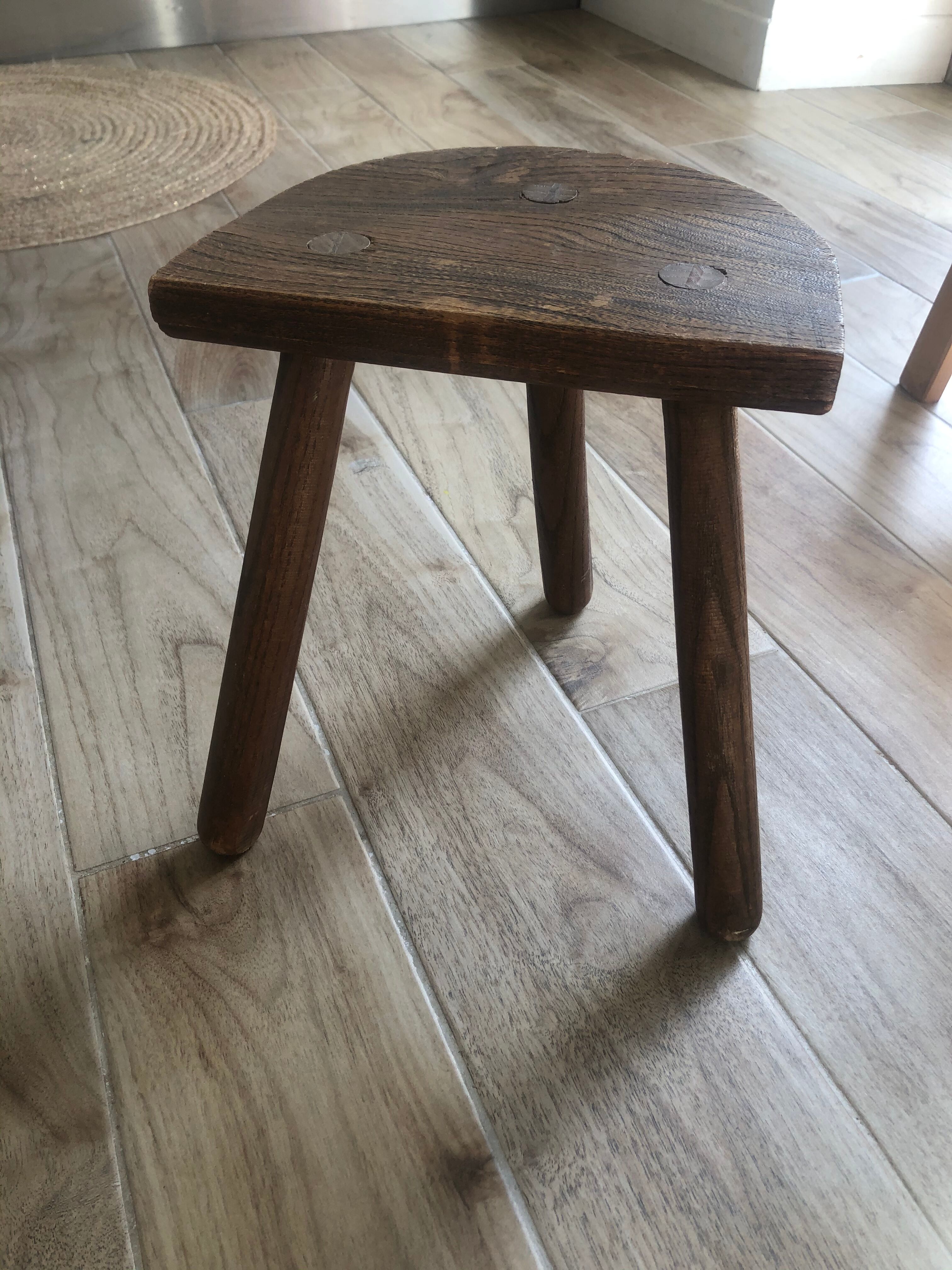 Wooden tripod stool