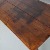 Antique 19th Century French Rustic Farmhouse Dining Table Fruitwood