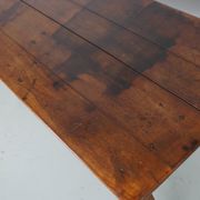 Antique 19th Century French Rustic Farmhouse Dining Table Fruitwood