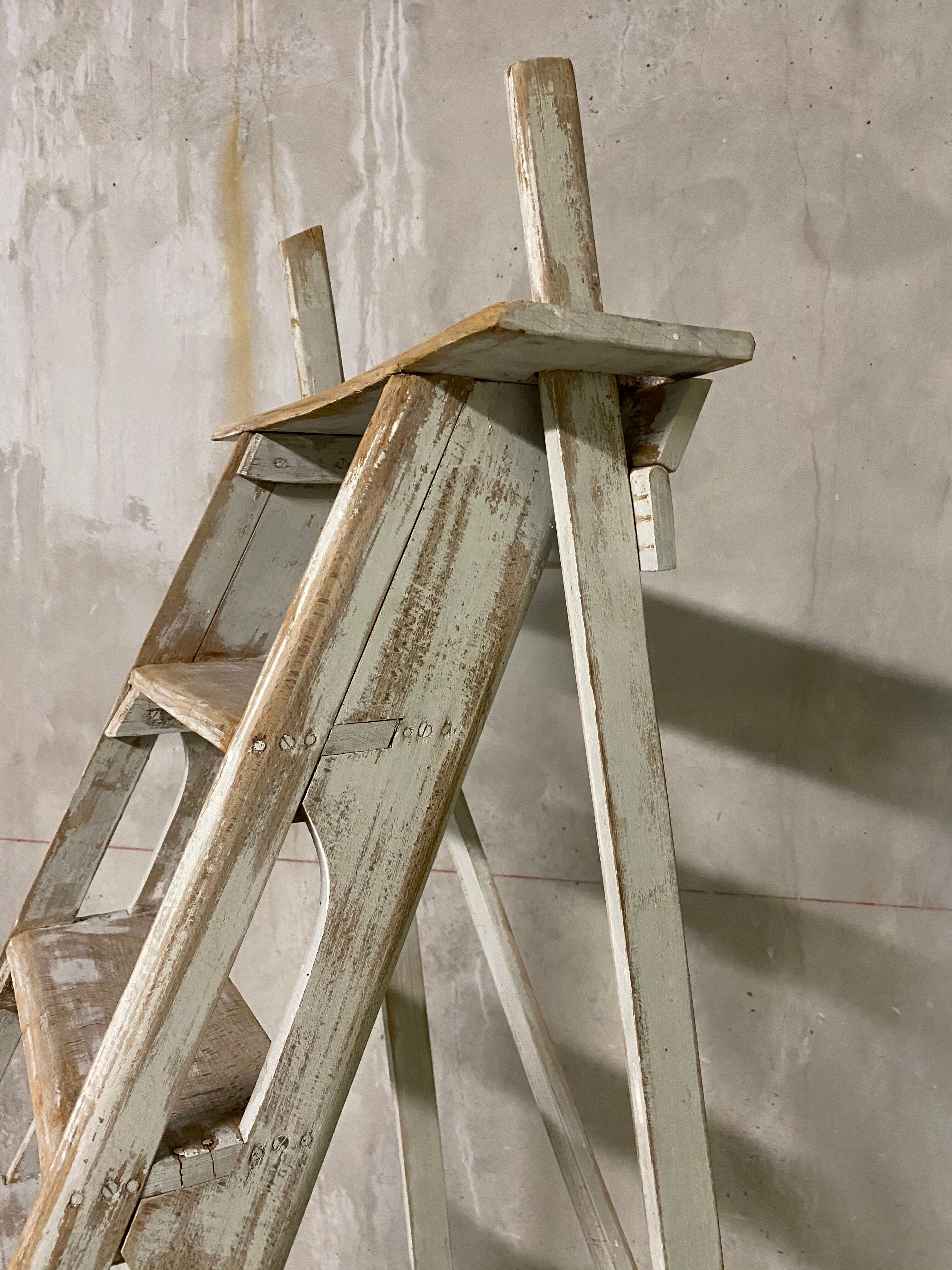 Large white stepladder