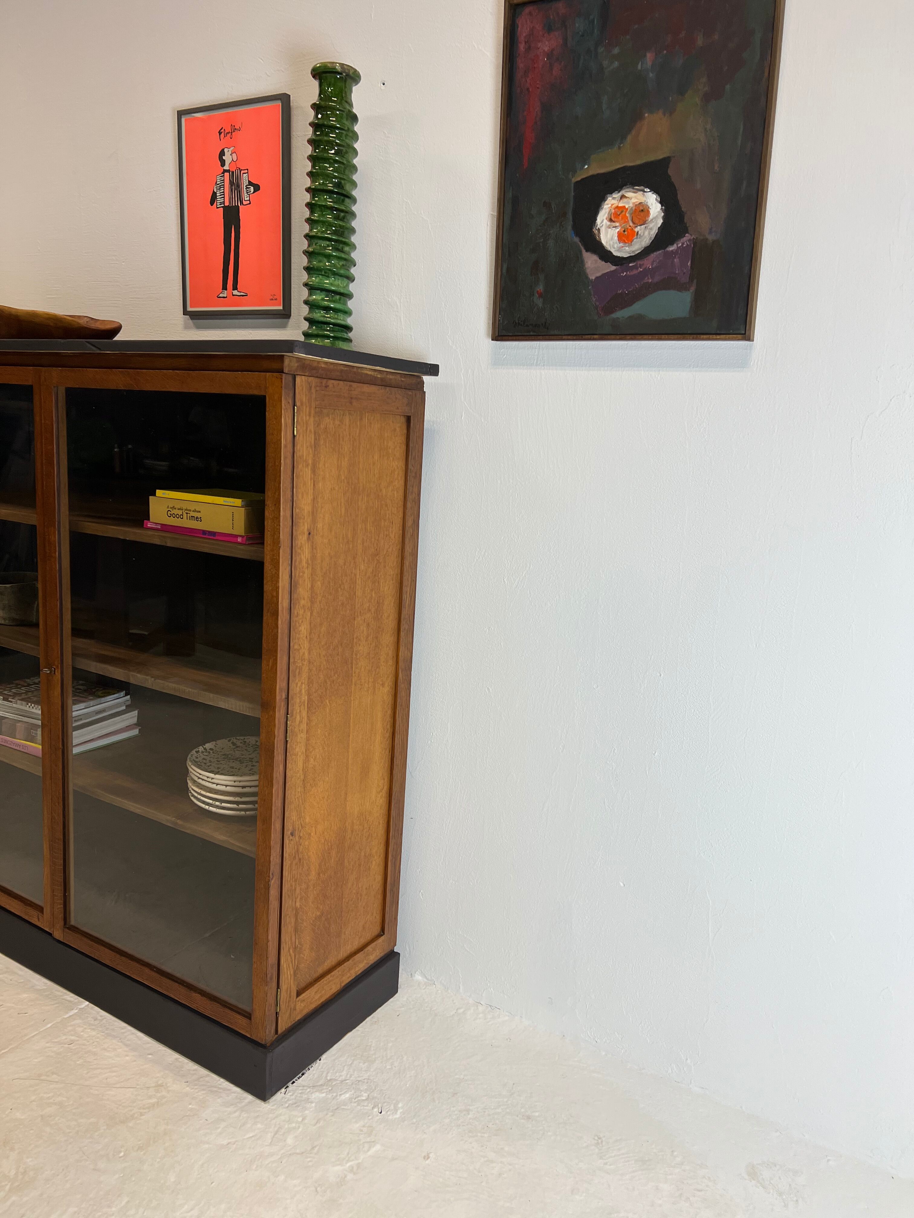 Oak showcase from the 50s