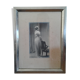 Elegant woman portrait black and bench art deco