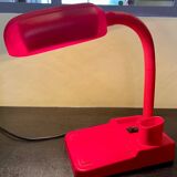 Vintage red articulated desk lamp