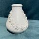 3D white vase with embossed roses