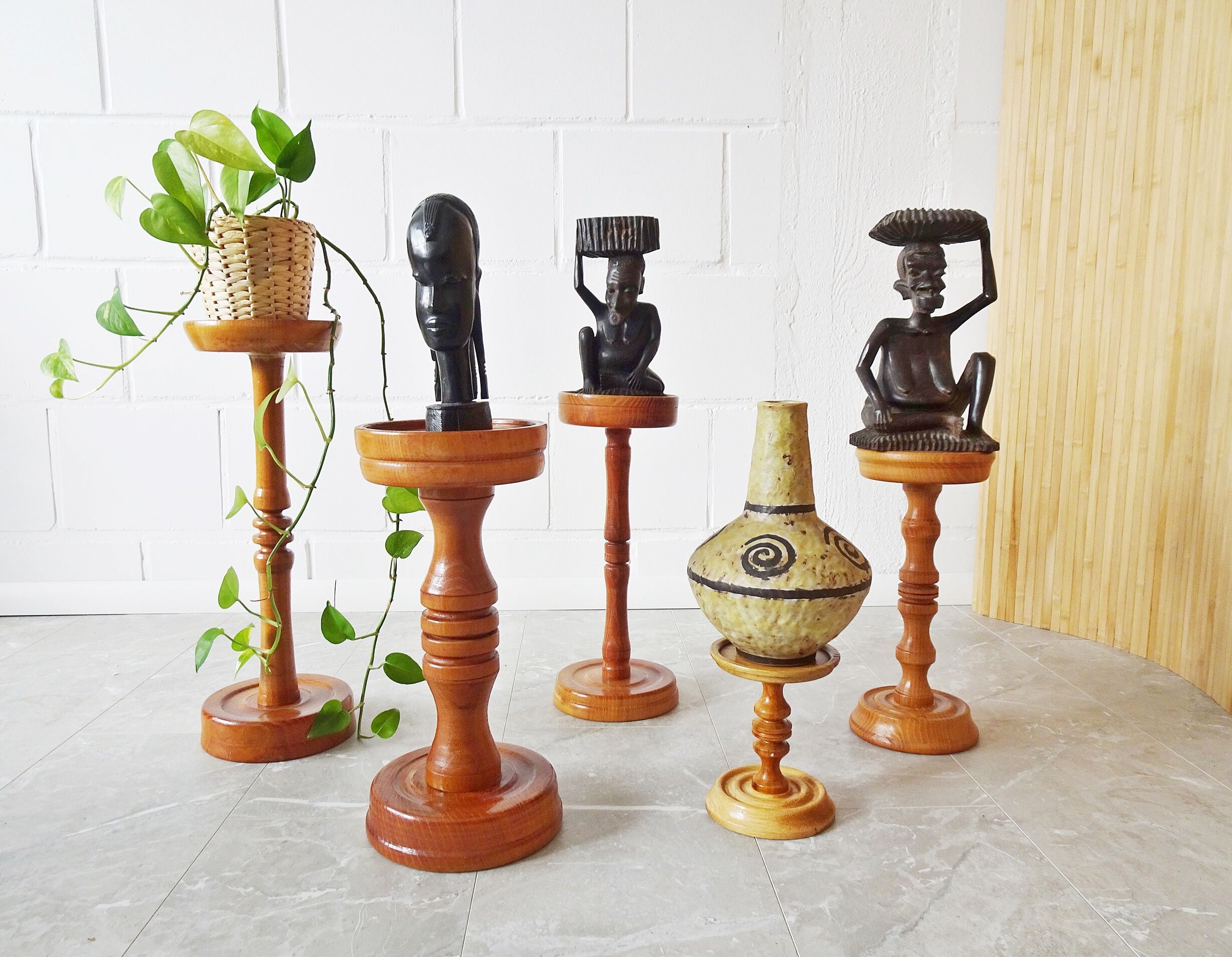 Wooden plant stand