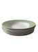Vintage white and green deep plates stamped Arcachon.