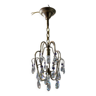 Lustre cage pampilles