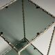 Faux bamboo side table metal