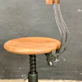 Singer industrial stool with back 1920