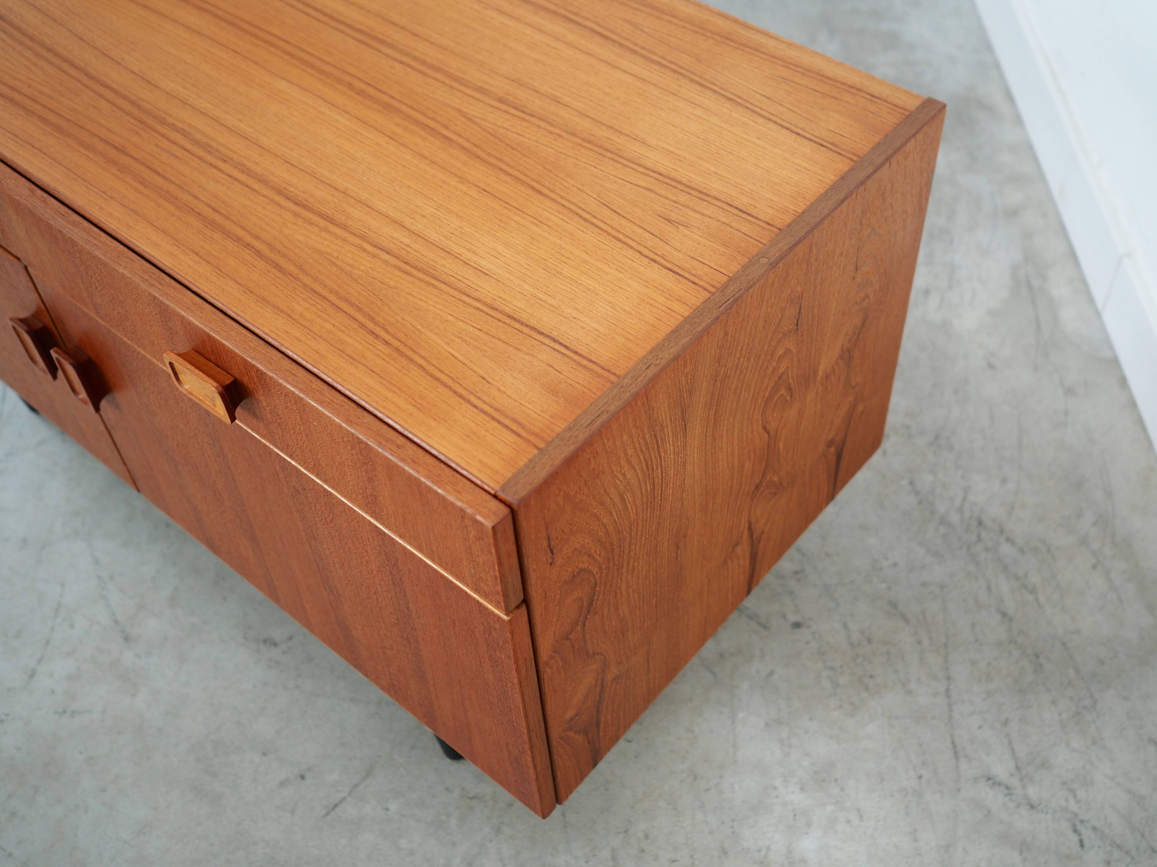 Teak cabinet, Danish design, 1970s, manufacturer: Denka