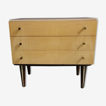 Commode en bois blond années 1960